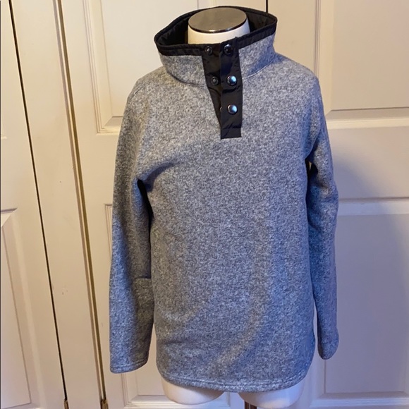 Lands’ End 1/4 zip snap neck sweater - Picture 2 of 7